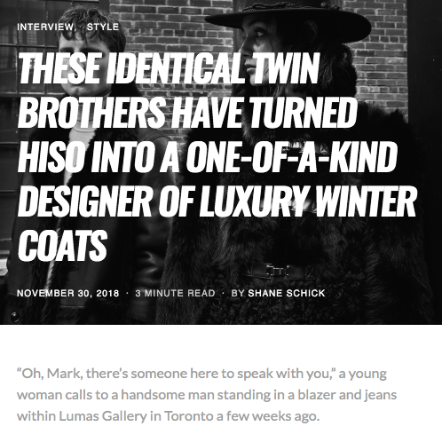 HISO Featured Online - SWAGGER Magazine