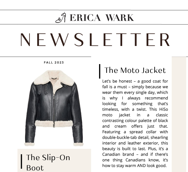 Hiso featured in Erica on Fashions Newsletter