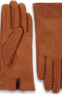 Stay stylish and warm this winter with our Cognac Basket Weave Nappa Leather Gloves. Crafted with premium leather and featuring a chic basket weave design, these designer gloves offer luxurious warmth and style. Elevate your cold-weather ensemble with this essential accessory for the fashion-forward.