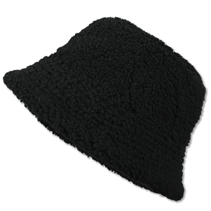 Elevate winter style with our reversible Black Shearling Curly Wool Bucket Hat. Crafted from luxurious shearling and wool, it reverses to durable nylon with topstitching for versatility. Stay warm and stylish with this designer accessory, perfect for cold-weather adventures. Embrace premium quality and fashion-forward design this winter.