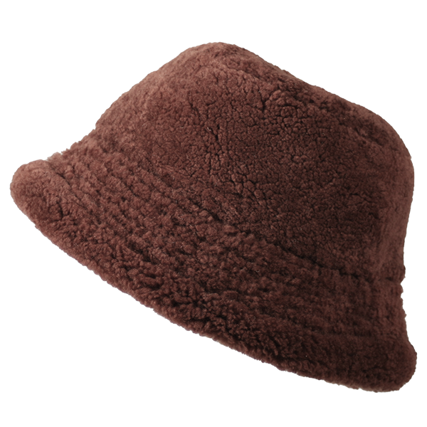 Elevate your winter style with our reversible chocolate/beige shearling curly wool bucket hat, featuring a versatile design that flips to nylon with topstitching. Crafted with premium materials, this designer accessory offers warmth, comfort, and sophistication. Stay cozy and chic all season long with this essential addition to your cold-weather wardrobe.