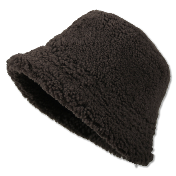 Elevate your winter style with our reversible Chestnut/Black Shearling Curly Wool Bucket Hat. Crafted from luxurious shearling and nylon with topstitching, this designer accessory offers versatility and warmth. Embrace premium quality and sophistication while staying cozy in chilly weather. A must-have addition to your cold-weather wardrobe.