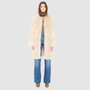 The ALLORA Jacket is a luxury reversible shearling teddy crafted in parchment toscana for a rich and modern finish. Designed as a collarless regular fitting silhouette, it effortlessly flips from plush wool-out shearling to a sleek suede skin-out jacket, offering two looks in one. With its generous fit through the shoulders, arms, and torso, ALLORA balances comfort and style. Functional slash side pockets on both sides and a front snap closure complete this elevated women’s reversible shearling jacket.