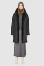 AUGUST is a heritage-inspired reversible medium-length coat crafted with a suede and toscana shearling combination. Designed for a relaxed silhouette with drop shoulders, an exaggerated notched collar with plush trim, and a straight fit, AUGUST combines modern edge with timeless texture. Functional slash pockets on the wool side, clean welt pockets on the nappa side, and a front button closure make this coat as practical as it is versatile, perfect for après-ski layering or elevated city styling.