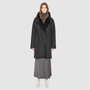 AUGUST is a heritage-inspired reversible medium-length coat crafted with a suede and toscana shearling combination. Designed for a relaxed silhouette with drop shoulders, an exaggerated notched collar with plush trim, and a straight fit, AUGUST combines modern edge with timeless texture. Functional slash pockets on the wool side, clean welt pockets on the nappa side, and a front button closure make this coat as practical as it is versatile, perfect for après-ski layering or elevated city styling.