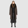 The GRAIL Reversible Shearling Coat offers a modern take on the classic long coat, combining rugged function with luxurious texture. Crafted in a rich suede that reverses to a plush, long-haired wool Toscana shearling, it delivers two distinct looks in one. Designed with a regular shoulder and an oversized notch collar, it balances structure with relaxed ease. Clean tailored panels and versatile integrated pocketing lend utility to this elegant semi-fitted style