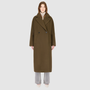 The HARPER Coat is a luxury oversized wool coat crafted from a premium Italian wool-cashmere blend in a rich  tone. Designed with a double-breasted front, drop shoulders, and an oversized fit through the shoulders, arms, and torso, it delivers both comfort and modern edge. A large notch collar and back vent add tailored refinement, while single welt pockets provide everyday functionality. HARPER is the ultimate women’s statement wool coat that blends timeless tailoring with contemporary proportions.