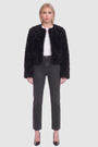 The HiSO SORA Jacket is a heritage-inspired cropped shearling jacket, masterfully crafted from premium curly wool shearling for rich texture and dimension. Its regular shoulder and tailored cropped silhouette create a sleek, contemporary fit, while the collarless design and clean edges offer a minimalist, modern aesthetic. Fully lined for exceptional comfort and designed with a hidden hook closure for a seamless finish, the jacket features standard straight sleeves and functional slash side pockets