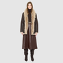 The HiSO GLO Jacket is a heritage-inspired mid-length shearling coat, masterfully crafted from premium semi curly toscana shearling for unparalleled texture and depth. Its regular shoulder and relaxed mid-length silhouette create an elegant, contemporary fit, while the dramatic, shawl collar frames the face with plush, long-haired wool. Designed with a versatile, reversible construction, this statement coat provides two distinctive looks in one