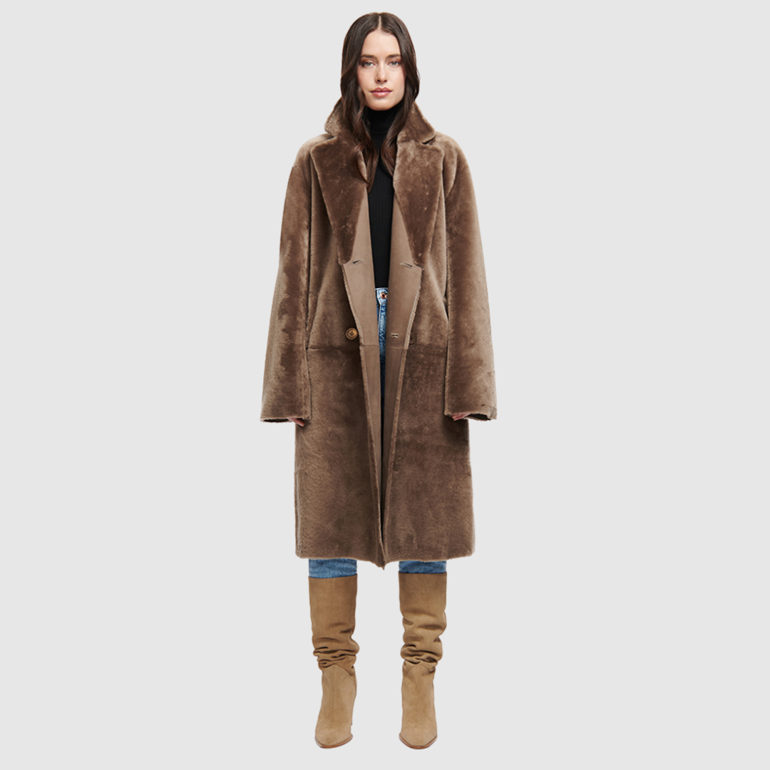 Hiso shearling coat discount