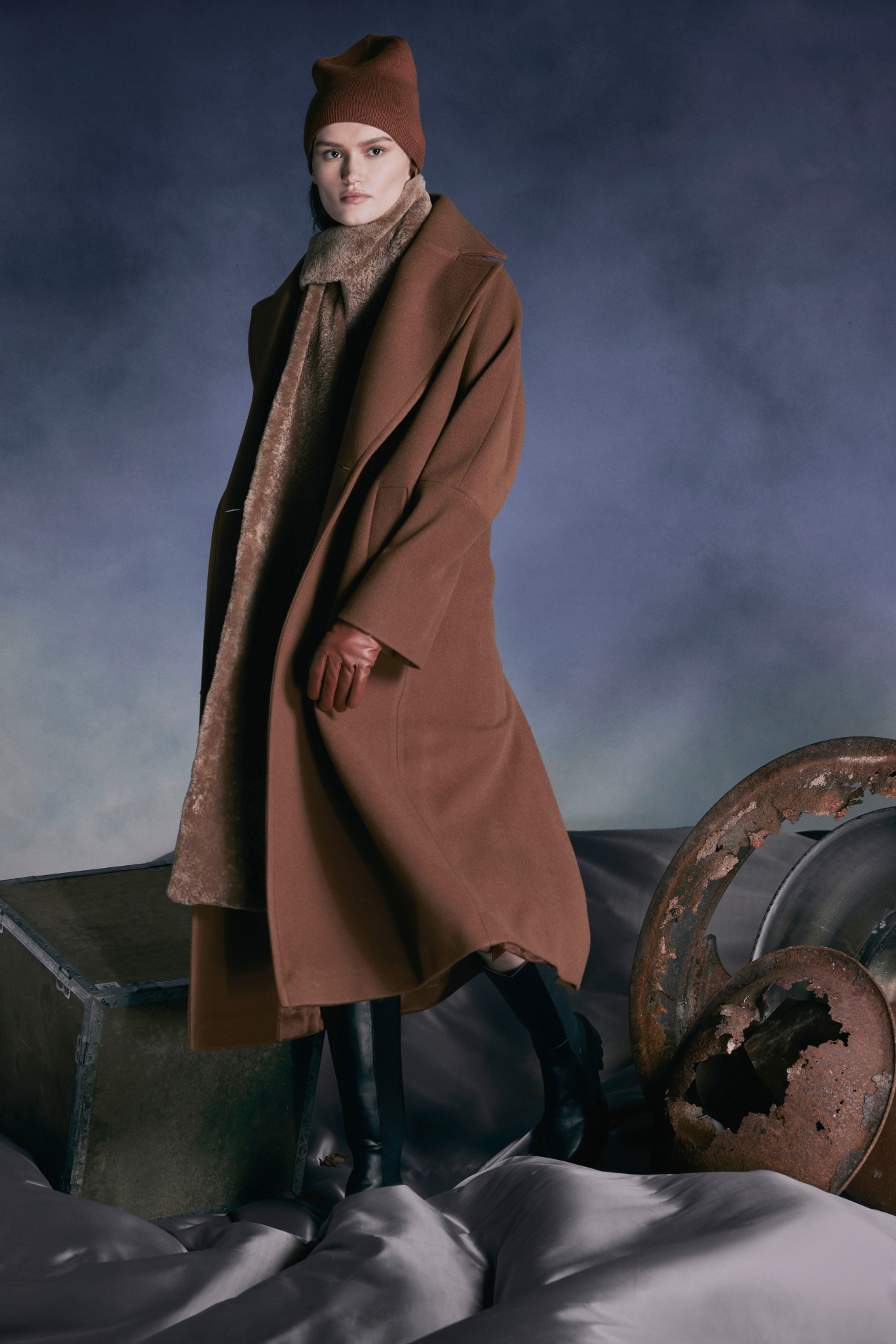 Introducing our ladies wool coat. This oversized Double-Breasted Italian Wool Cashmere Blend Coat is a winter wardrobe essential! Made in Canada, this coat combines warmth, style, and comfort. The notch collar, back vent, and front slash pockets add practicality, while the button closure ensures snugness. With its relaxed fit, itƒ??s perfect for chilly days. Elevate your outerwear game with this timeless piece! 